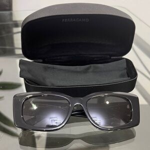 Salvatore Ferragamo Dark Gray Sunglasses for Men